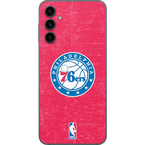 NBA Philadelphia 76ers Distressed Galaxy A14 5G Skin